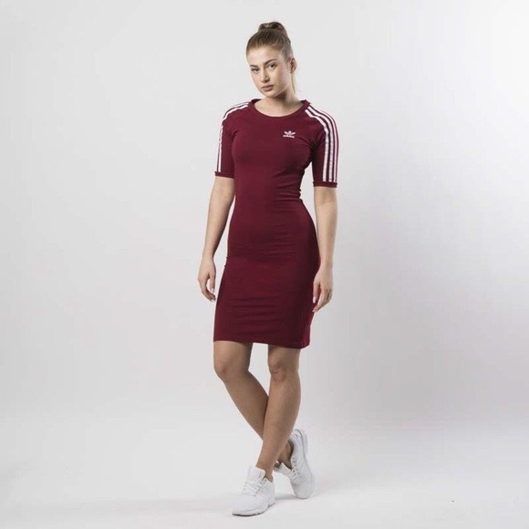 Burgundy adidas dress Clearance